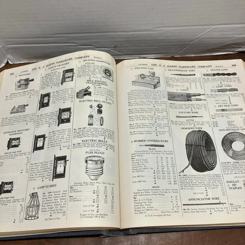 A. J. Harwi Hardware Co Wholesale Catalog Atchison Wichita Kansas Vintage Book